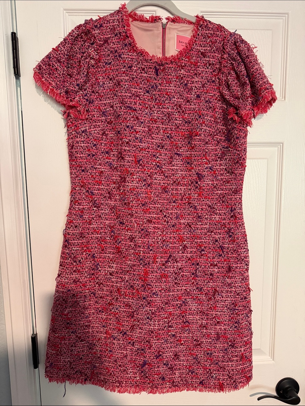 kate spade Pink Tweed Short-Sleeve Shift Dress
